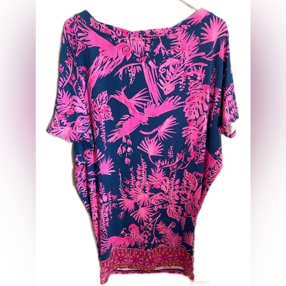 Lilly Pulitizer Dress Size Small Pink and Navy Blue - Picture 6 of 8